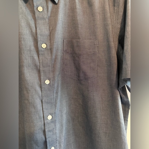 Untuckit Petrus Wrinkle Free Button Down Short Sleeve in Blue Sz 2XL - Picture 5 of 7